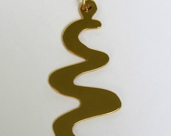 Spiral necklace, gold spiral necklace, spiral gold pendant, gold pendant gift for her, unisex spiral pendant necklace, gold necklace for mom