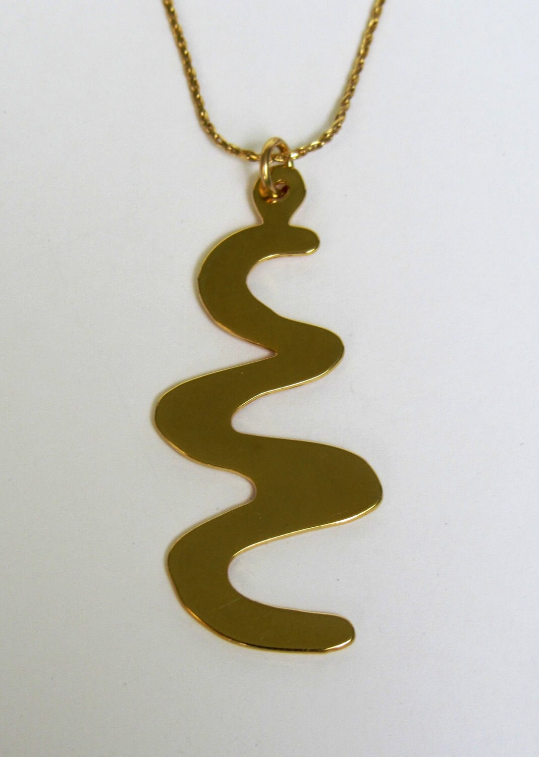 Spiral Gold Pendant Spiral Necklace Gold Spiral Necklace Etsy