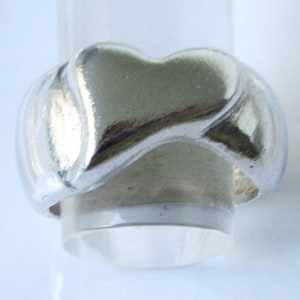 Silver ring women, silver ring heart, 3D silver ring, silver ring statement heart, sterling silver heart ring 3D, sterling silver love ring