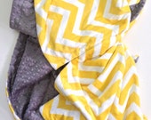 Yellow Chevron Blanket,Chevron Minky  Blanket, Minky Adult Blanket Couch Blanket,Men's Blanket, Dorm Blanket, Adult Minky Throw  50 x 60