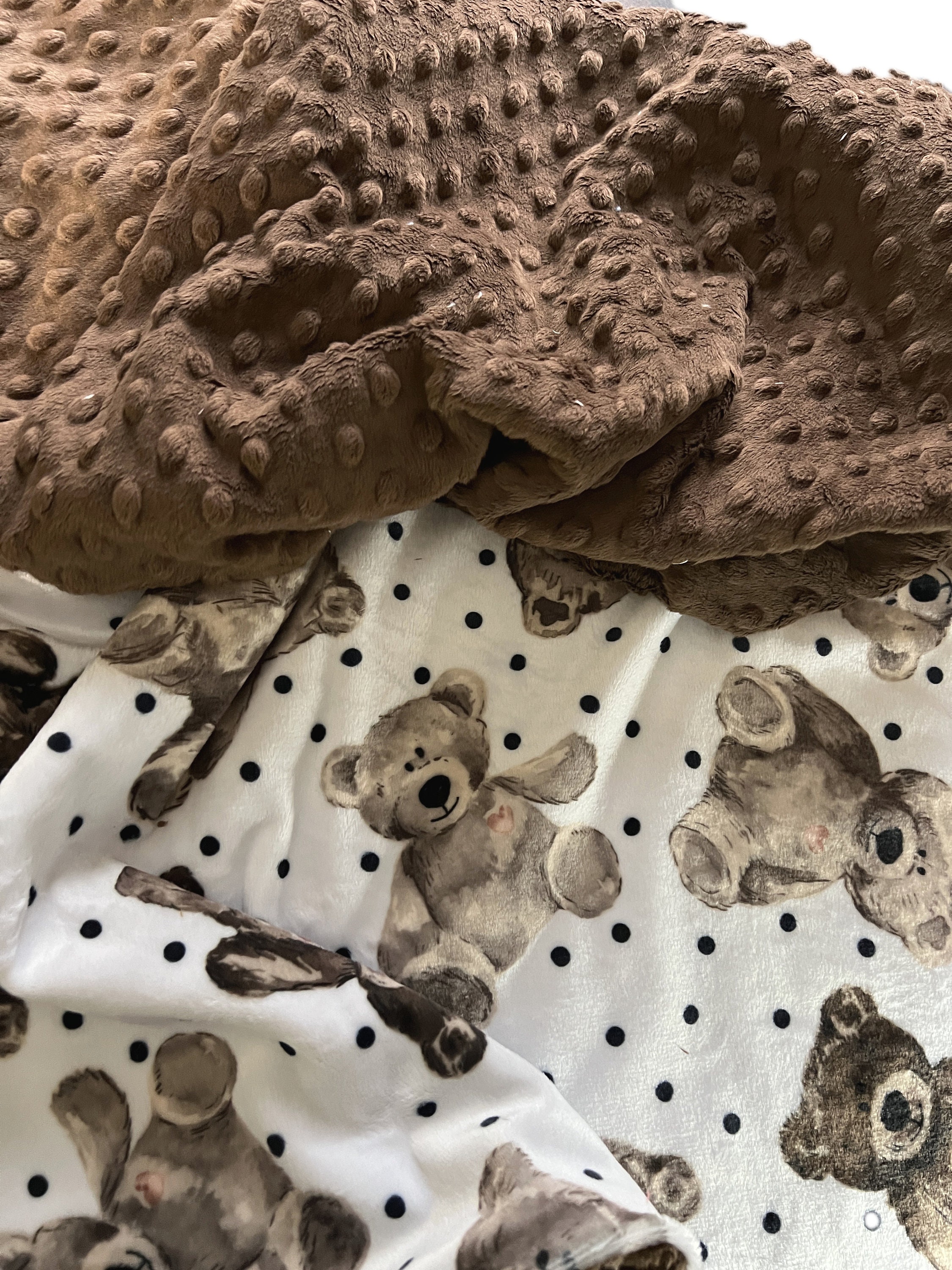 Personalized Teddy Bear Minky Blanket, Teddy Bear Throw Blanket, Minky Baby Blanket, Baby Shower Gift Adult Throw Blanket
