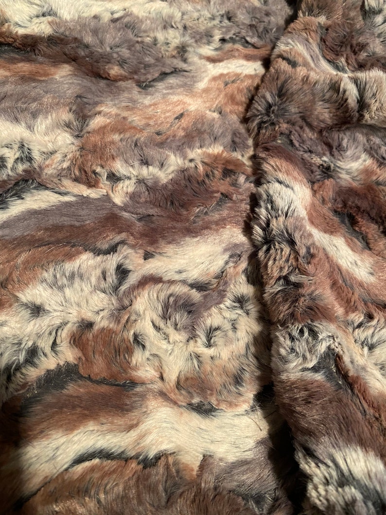 Wild Rabbit Minky Faux Fur Throw Blanket, Snowy Owl Minky Blanket, Luxury Faux Fur, Home Decor Adult Minky Blanket image 3