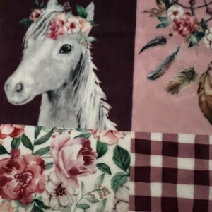 Fierce Horse, Baby, Toddler or Adult Minky Blanket main image 0