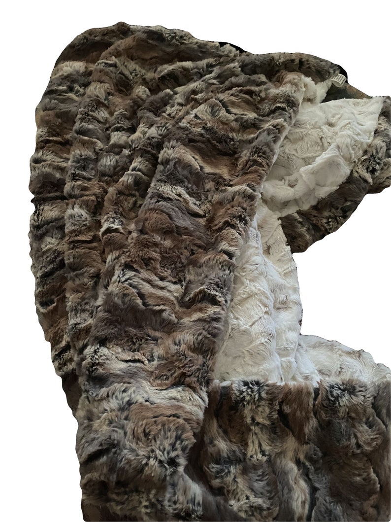 Wild Rabbit Minky Faux Fur Throw Blanket Snowy Owl Minky Etsy