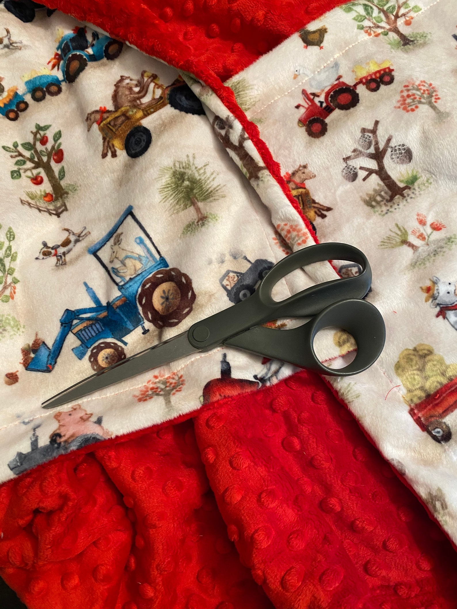 Personalized Minky Baby Blanket Farm Baby Blanket Baby Boy Etsy