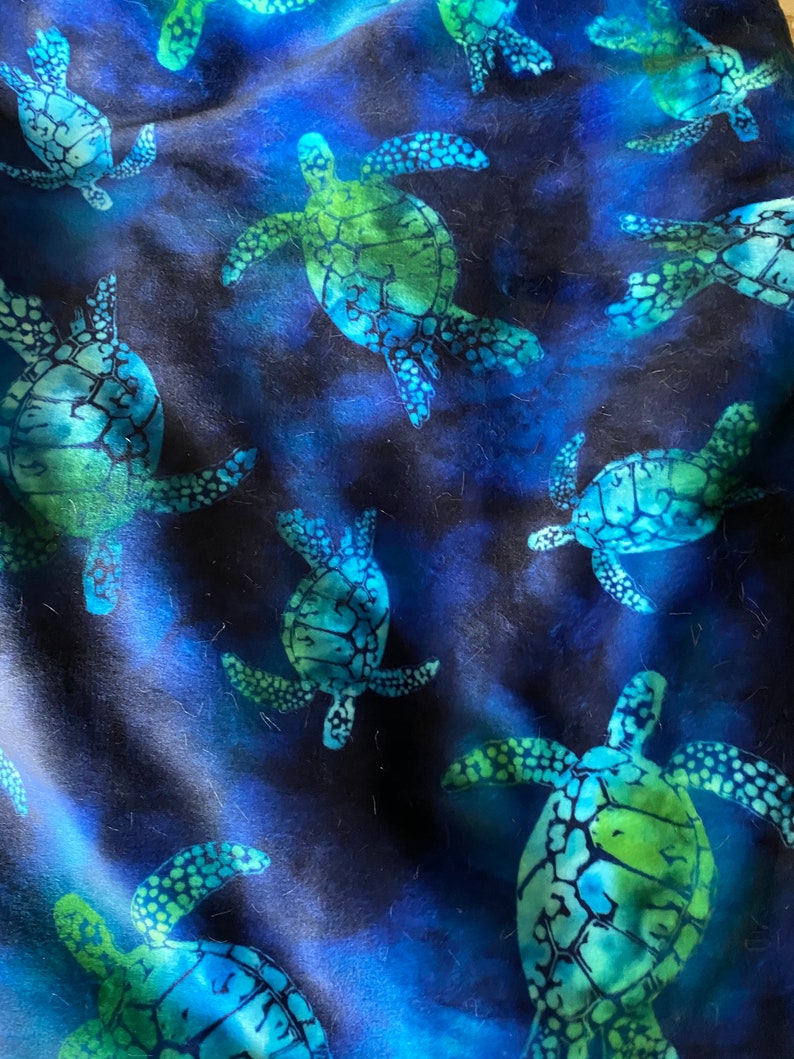 Minky Sea Turtle Throw Blanket, Personalized Minky Blanket. Sea Turtle 50 x 60 inch Throw Bild 5