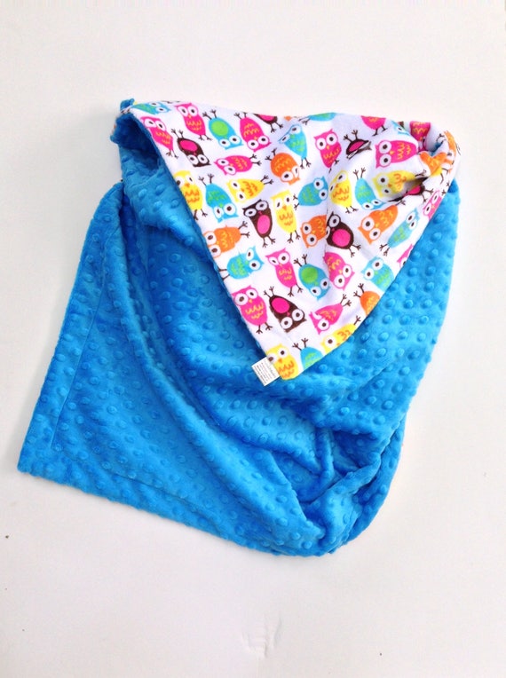 Personalized Minky Baby Blanket Owl Minky Blanket Baby Girl Etsy