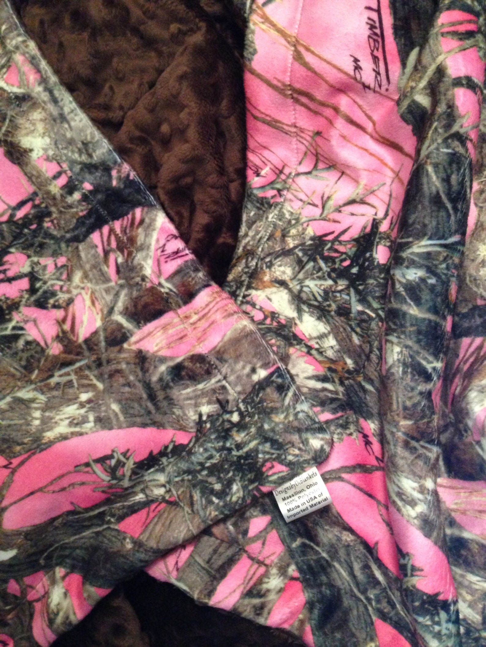 Camo Minky Blanket Pink Minky Blanket Adult Throw Hunting Etsy