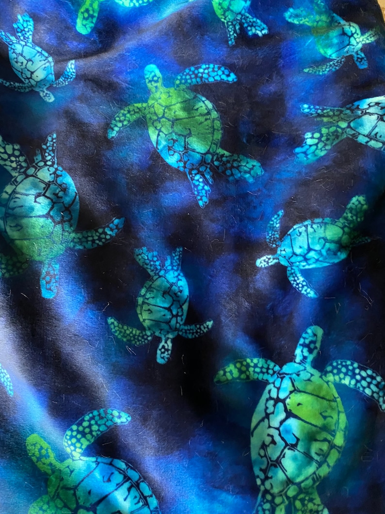 Minky Sea Turtle Throw Blanket, Personalized Minky Blanket. Sea Turtle 50 x 60 inch Throw Bild 2