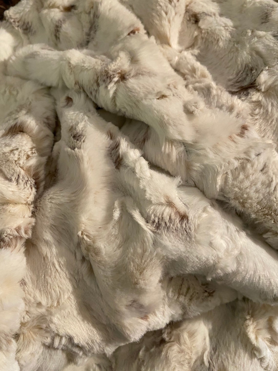 Wild Rabbit Minky Faux Fur Throw Blanket Snowy Owl Minky Etsy