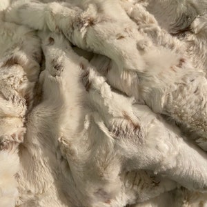 Wild Rabbit Minky Faux Fur Throw Blanket, Snowy Owl Minky Blanket, Luxury Faux Fur, Home Decor Adult Minky Blanket image 9