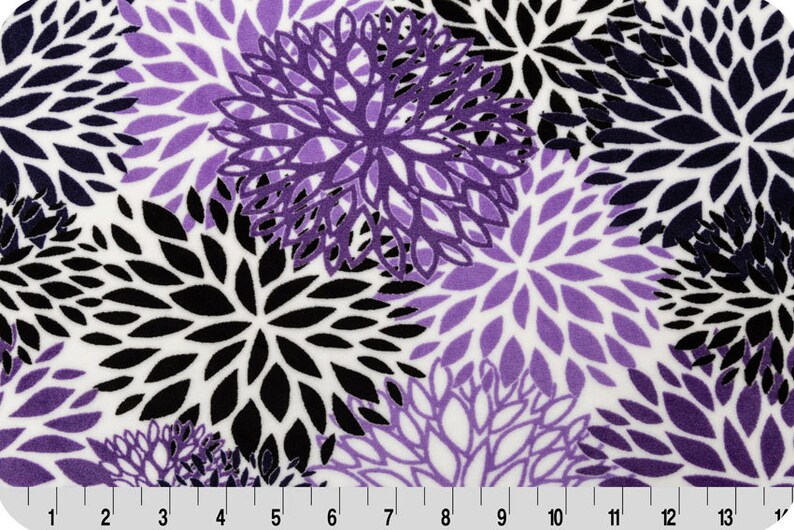 Minky Adult Blanket, Throw Blanket, Purple Floral Blanket, Dorm Room Blanket, Adult Throw Size 50 X 58 in image 4