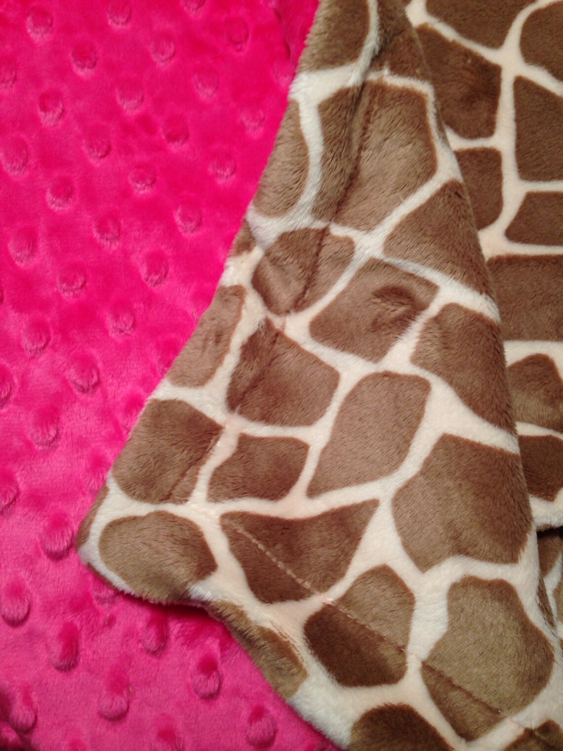 Giraffe Print Minky Blanket Adult Minky Blanket Animal Print Etsy