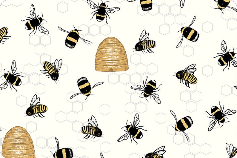 Bee Keepers Minky Blanket, Personalized Minky Throw Blanket, Bumble Bee Lovers, Honey Bee Minky Baby Blanket image 4