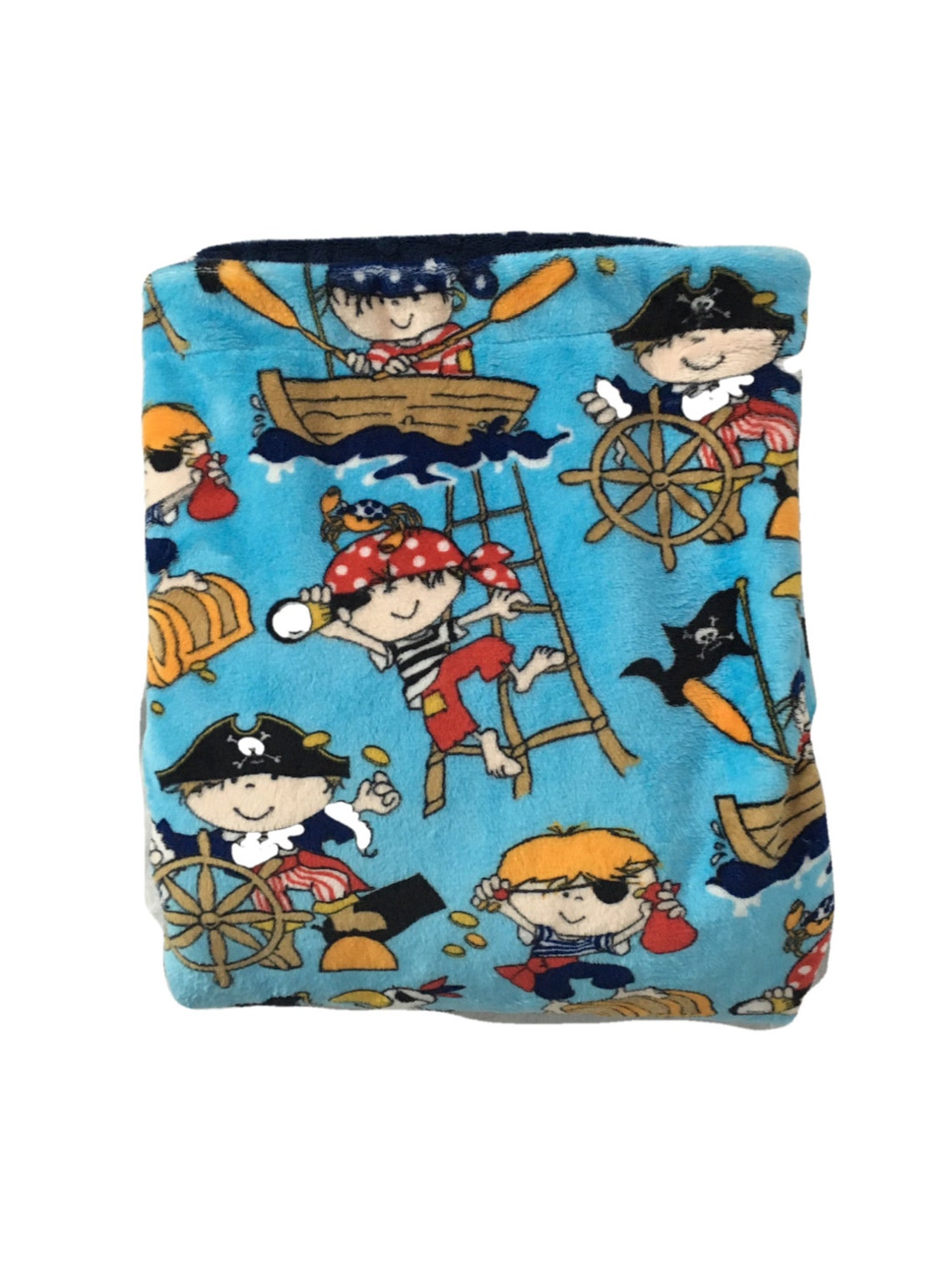 Minky Toddler Blanket Pirate Baby Blanketpirate Beddingkids Etsy