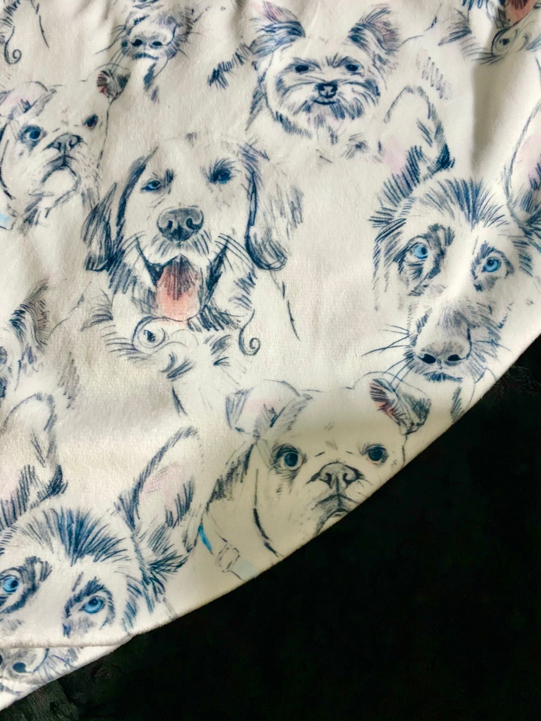 Dog Minky Blanket. Adult Minky Blanket Personalized Dog Throw Etsy