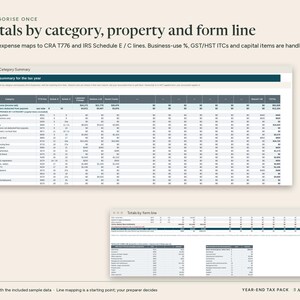 STR Tax Spreadsheet for Airbnb Hosts, Canada US, T776 Gst Hst, Schedule E Organizer, 1099-K Reconciliation, Mileage Log, Excel Workbook image 2