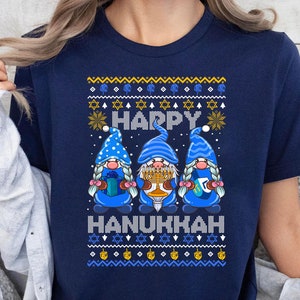 Comfort Colors Happy Hanukkah Shirt, Menorah Shirt, Holiday Shirt, Hanukkah Shirt, Chanukah Shirt, Festival of Lights, Jewish Celebration