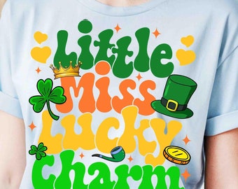 Comfort Colors Little Miss Lucky Charm Shirt - St Patricks Day