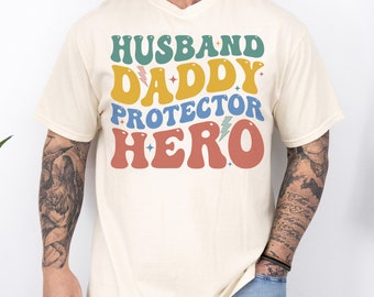 Husband Daddy Hero Graphic T-Shirt, Father's Day Gift