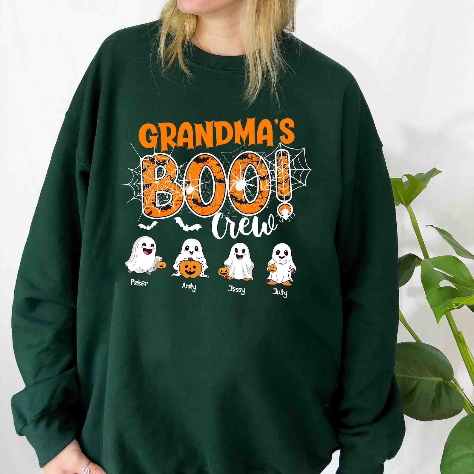 Personalized Grandma's Boo Crew Sweatshirt: Custom Grandkids Names ...