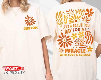 Floral Transfer Day Shirt, Miracle Positive Vibes, IVF Mom Gift