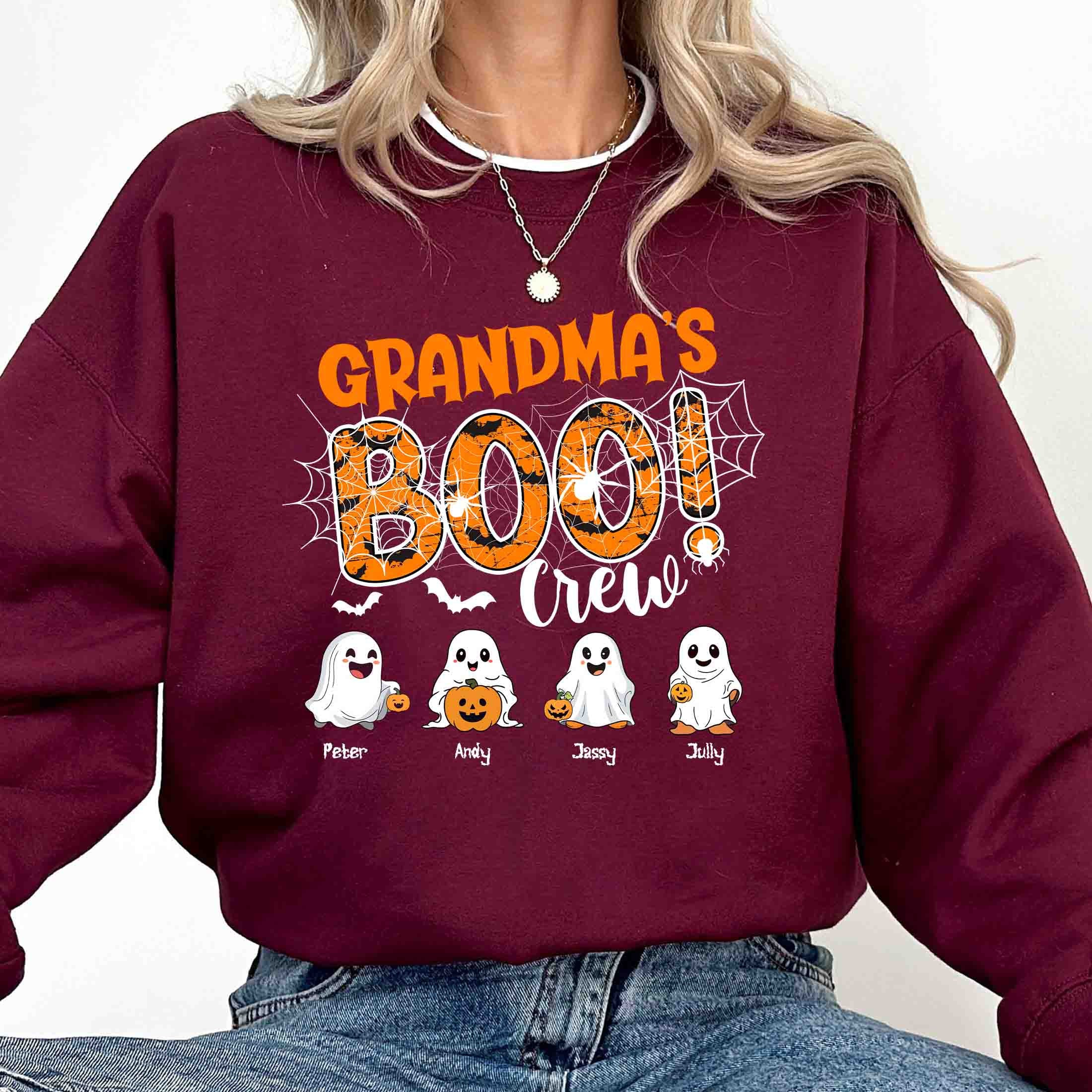 Personalized Grandma's Boo Crew Sweatshirt: Custom Grandkids Names ...