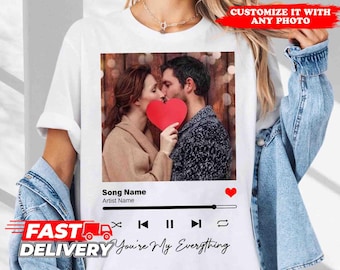 Custom Song Name T-Shirt: 100% Cotton Unisex Tee