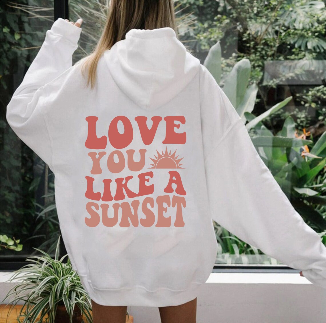Love You Like the Sunset Aesthetic Hoodie Trendy VSCO Etsy