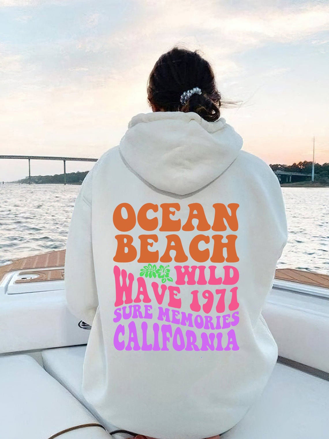 Ocean Beach Hoodie Aesthetic Hoodie, Trendy Sweatshirt, California  Pullover, Trendy Oversized, VSCO 