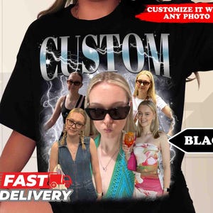Custom Your Own Bootleg Tee, Retro Custom Girlfriend Bootleg Rap Tee, Boyfriend Shirt, Custom Your Photo, Insert Your Design, Husband Shirt