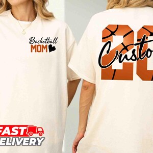 Personalized Basketball Mom Shirt: Custom Name & Number, Game Day Tee