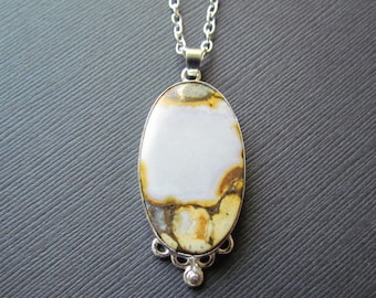 Bronzite Necklace - Beautiful Oval Brown Bronzite Pendant - Gemstone Jewelry -