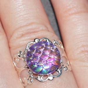 Dragons Ring Silver Filigree Ring Dragon Jewelry Purple - Etsy