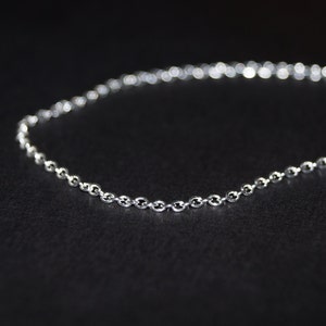 Sterling Silver Chain 30 inch necklace Solid Sterling Silver Necklace You Select Size 16 18 20 22 24 26 28 30 inch image 2