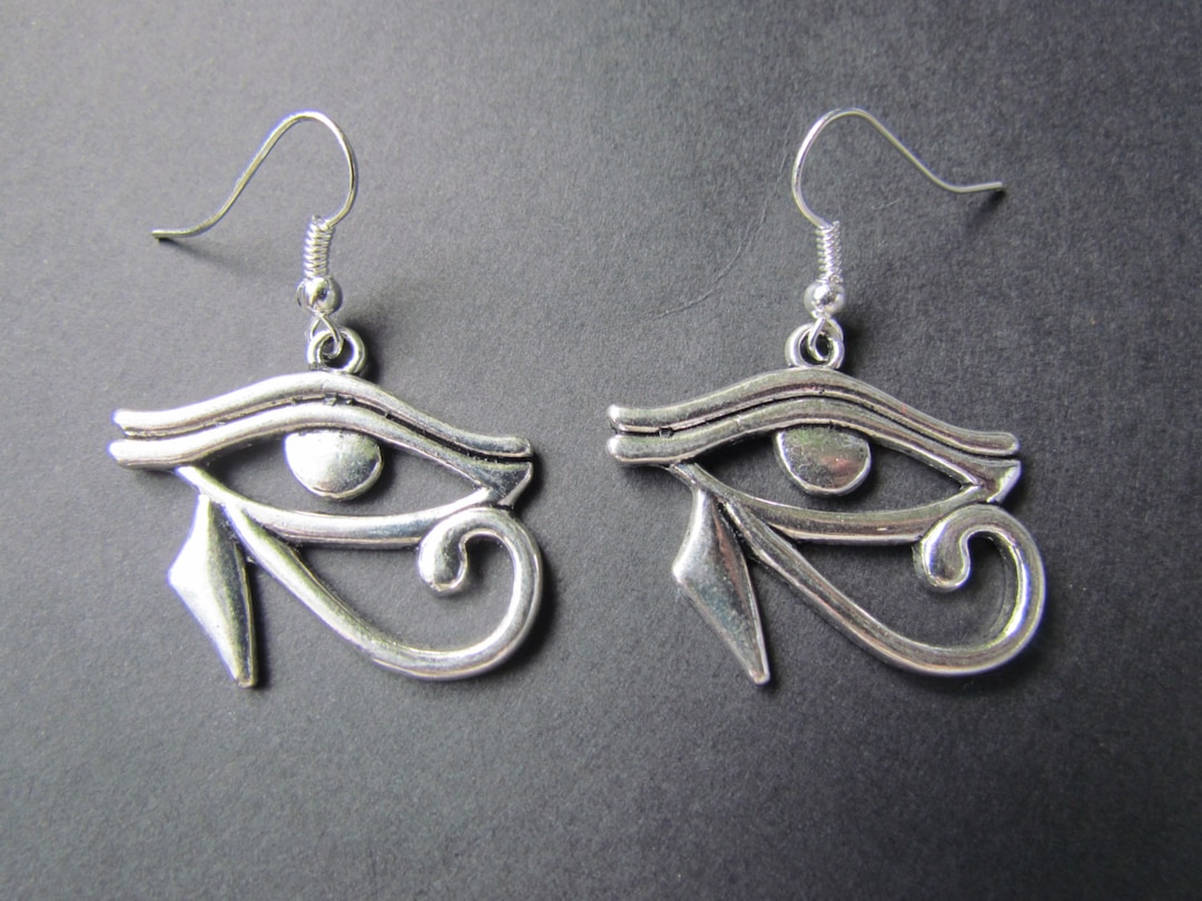 Eye of Horus Earrings Egyptian Jewelry Egyptian Charm Etsy