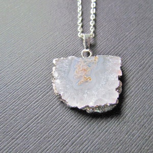 Solar Quartz Pendant - Solar Quartz Jewelry - Quartz Necklace - Quartz Pendant - White Gemstone Jewelry -