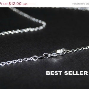 Sterling Silver Chain 30 inch necklace Solid Sterling Silver Necklace You Select Size 16 18 20 22 24 26 28 30 inch image 1