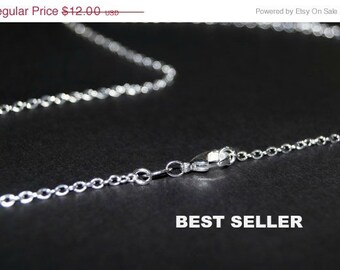 Cadena de plata esterlina - Collar de 30 pulgadas - Collar de plata de ley sólida - Usted selecciona el tamaño - 16 18 20 22 24 26 28 30 pulgadas -