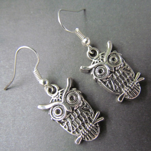 EXTREME SALE owl earrings - very cute unique earrings - also sell matching necklace -