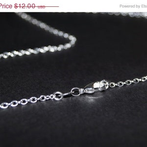 Sterling Silver Chain 30 inch necklace Solid Sterling Silver Necklace You Select Size 16 18 20 22 24 26 28 30 inch image 4