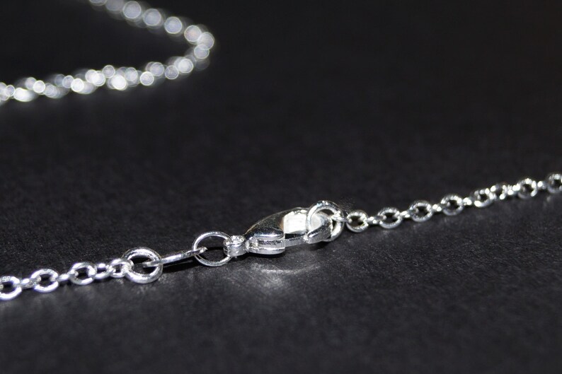 Sterling Silver Chain 30 inch necklace Solid Sterling Silver Necklace You Select Size 16 18 20 22 24 26 28 30 inch image 3