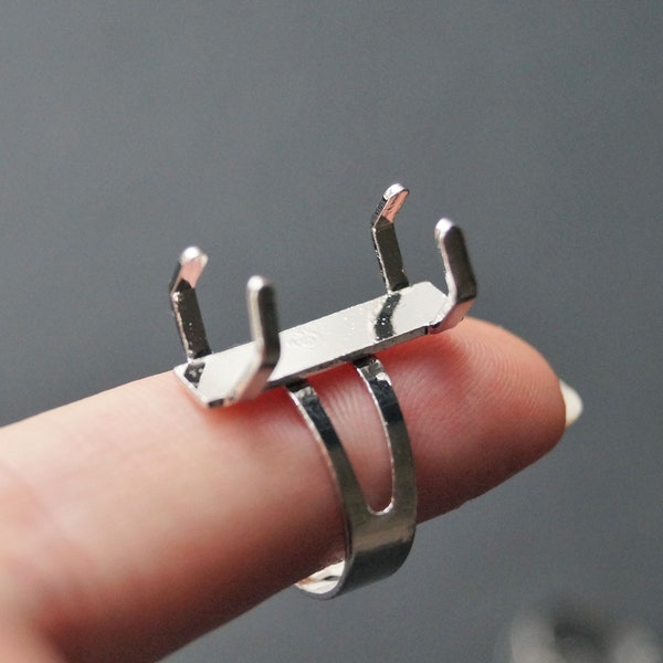 Prong Ring Blanks Etsy