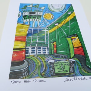 North High School 11x14 Inch Signed Print image 1