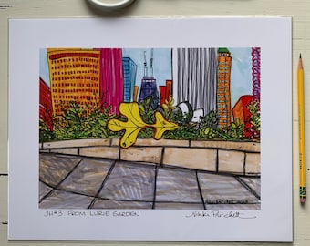 Chicago Art Print #3 - 11x14 Inch Signed by Artist