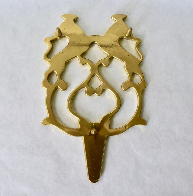 Vintage Brass 'mesopotamian' Trivet // Dragon // Lion // Plant Stand Etsy