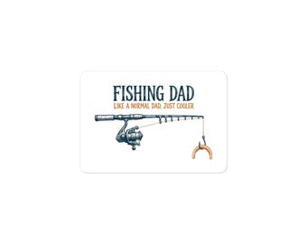 Angler-Papa – Angel-Aufkleber, kleines Geschenk für Papa, perfektes Weihnachtsgeschenk für Angler-Papas, Aufkleber für die Kühlbox