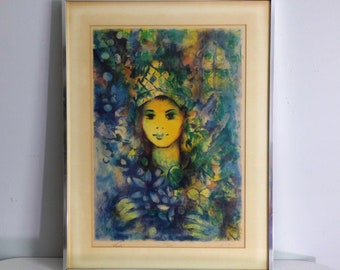 Vintage Ron Brejtfus Circlet Textile Art Abstract Sun 70s Panton