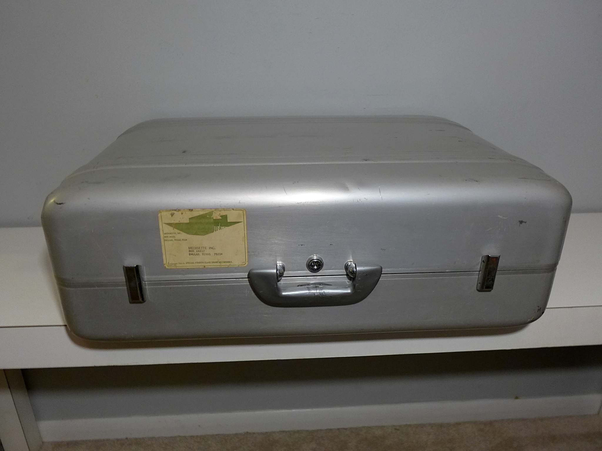 Zero Halliburton Silver Aluminum Suitcase Vintage Mid
