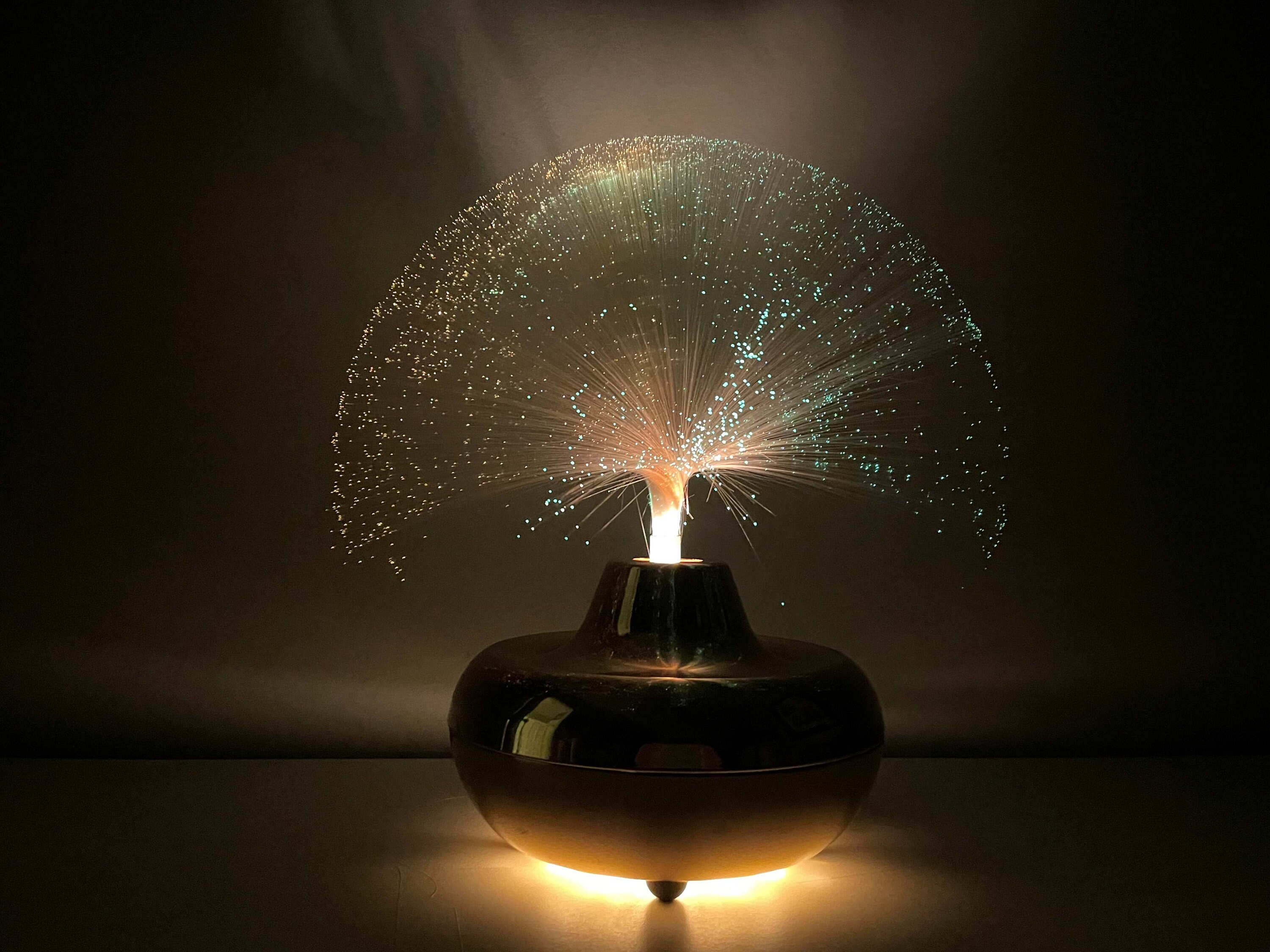 Fantasia Products Fiber Optic Lamp Vintage 1970s Rotating 